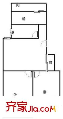 緯十路電信局宿舍戶型圖電信局宿舍 2室 戶型圖 2室1廳1衛(wèi)1廚