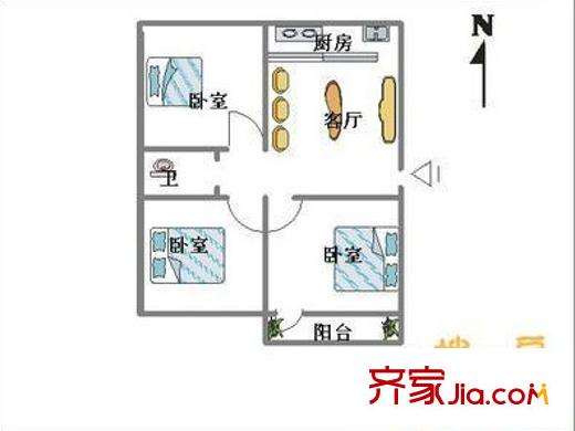 勝利大街鐵路宿舍戶型圖勝利大街 
