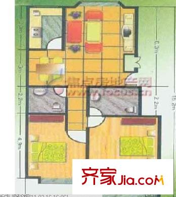 金糧苑 2室 戶型圖