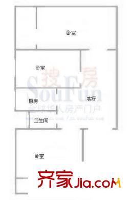 前龍小區(qū)戶型圖戶型圖 3室1廳1衛(wèi)