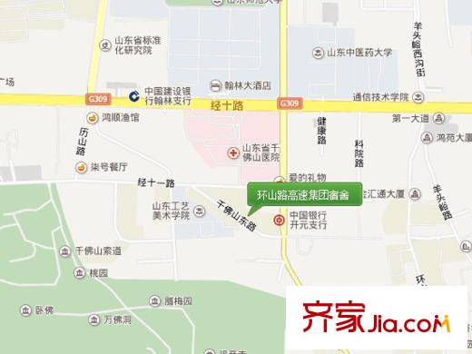環(huán)山路高速集團(tuán)宿舍交通圖 