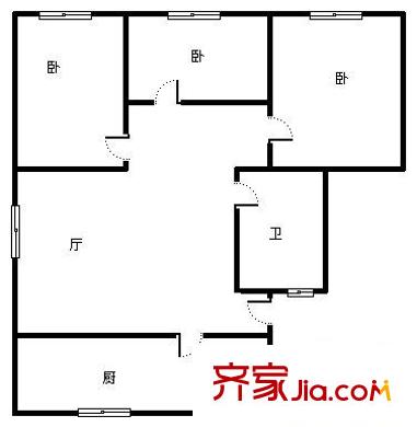 六和苑 3室 戶型圖