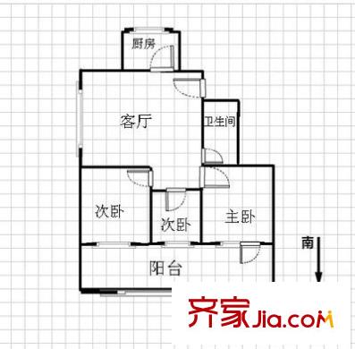 六和苑 3室 戶型圖