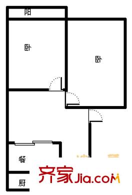 六和苑 2室 戶型圖