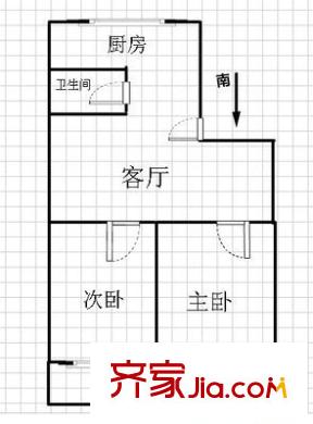六和苑 2室 戶型圖
