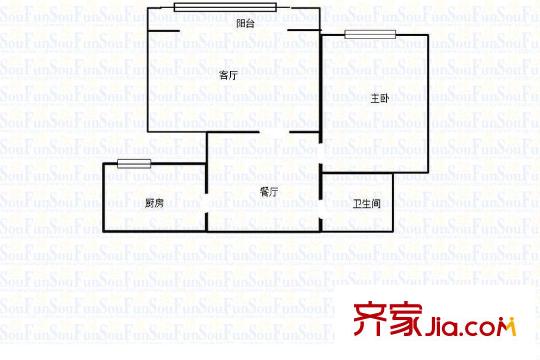 瑞欣花園 2室 戶型圖