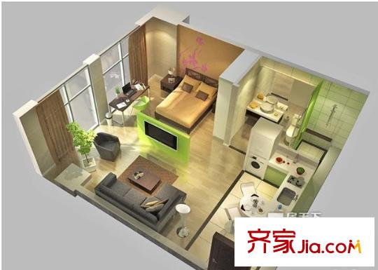 魯商國奧城（公寓）戶型圖一室一廳一衛(wèi)59.6平米戶型 