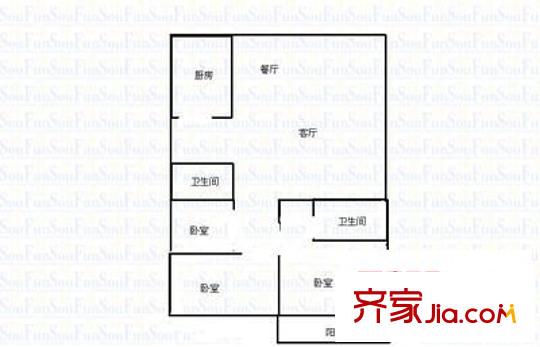舜億綠園 3室 戶型圖