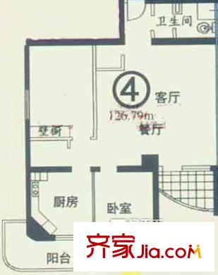 名人時代商務(wù)區(qū)戶型圖1111 1室1廳1衛(wèi)1廚