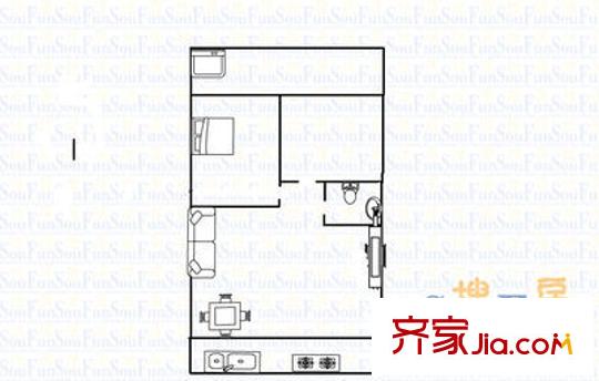 王府小區(qū) 2室 戶型圖