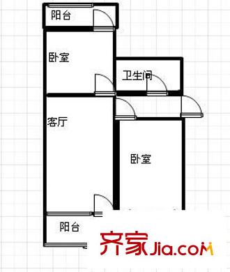 啤酒廠宿舍 0室 戶型圖