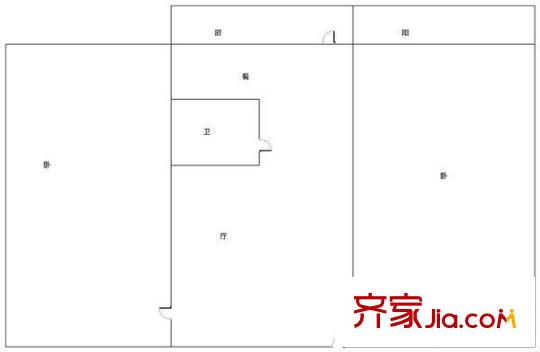 東青龍街宿舍 2室 戶型圖