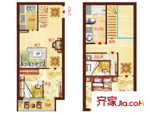 天階泓都國際戶型圖K戶型 