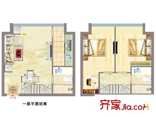 天階泓都國際戶型圖87平戶型圖 