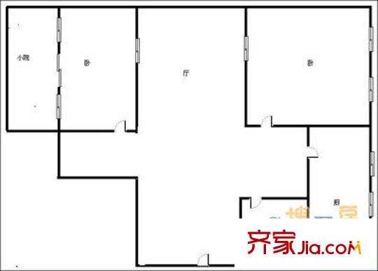 三角線鐵路宿舍戶型圖2室 戶型圖 2室1廳1衛(wèi)1廚