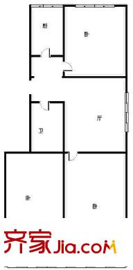 同福街小區(qū) 3居室 戶型圖