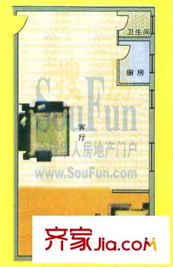 清河西苑戶型圖1室1廳1衛(wèi)