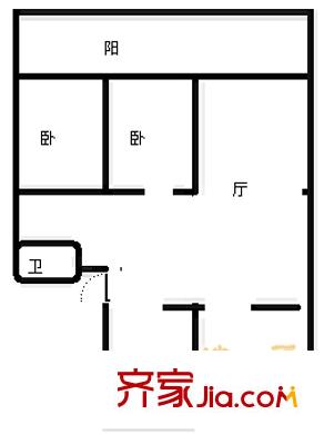 山師北街單位宿舍戶型圖 戶型圖 3室2廳1衛(wèi)1廚
