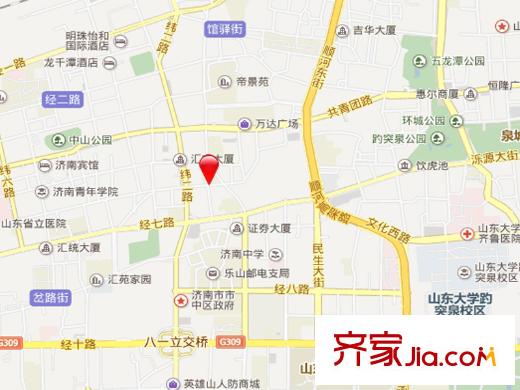 經(jīng)六緯一單位宿舍交通圖 