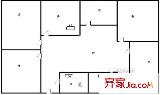 名人時(shí)代商務(wù)區(qū)戶(hù)型圖111 1室1廳1衛(wèi)1廚