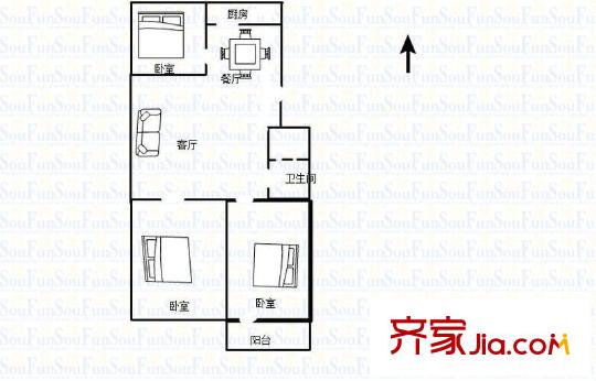 東馨小區(qū) 3室 戶型圖