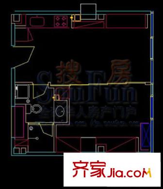 大舜天成自由城戶型圖205 1室