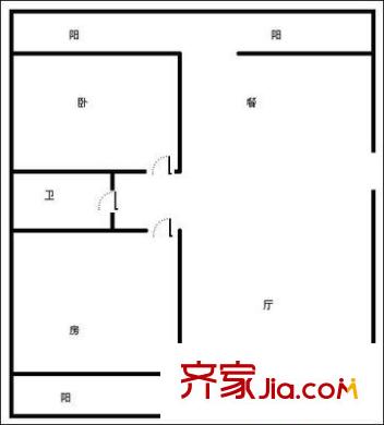 都市花園 2室 戶型圖