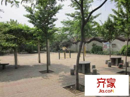 靜居苑外景圖 