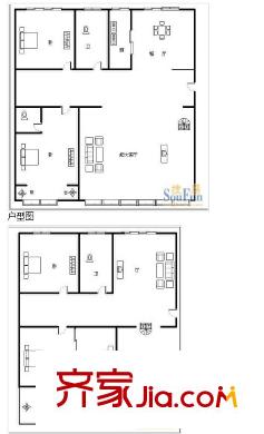 靜居苑 5居室 戶型圖