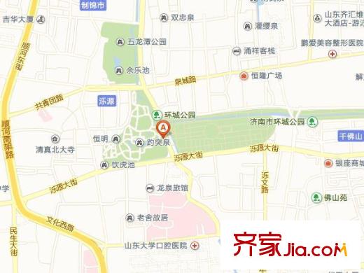 趵突泉南路單位宿舍交通圖