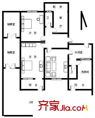 七里山文化局宿舍戶型圖七里山路49號(hào)（文化局宿舍） 0室 戶型圖 2室2廳1衛(wèi)1廚