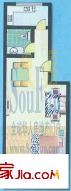 清河西苑戶型圖1室1廳1衛(wèi)