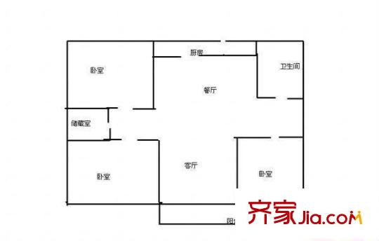 晨曦嘉園戶型圖晨曦家園 3室 戶型圖 3室2廳1衛(wèi)1廚
