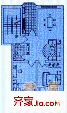 龍箭山莊戶型圖2室1廳1衛(wèi)1廚