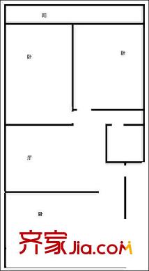 英雄山路質(zhì)監(jiān)局宿舍 3居室 戶(hù)型圖