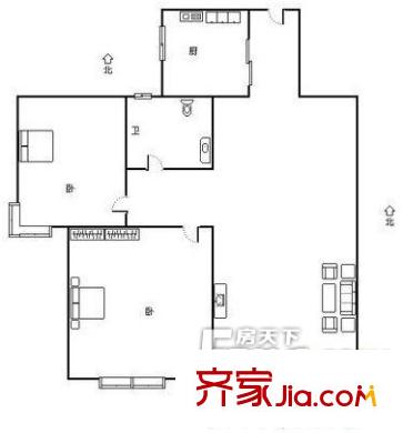 濟南大學(xué)西校區(qū)附近宿舍戶型圖濟南大學(xué)西校區(qū)附近單位宿舍 2居室 戶型圖 2室1廳1衛(wèi)1廚