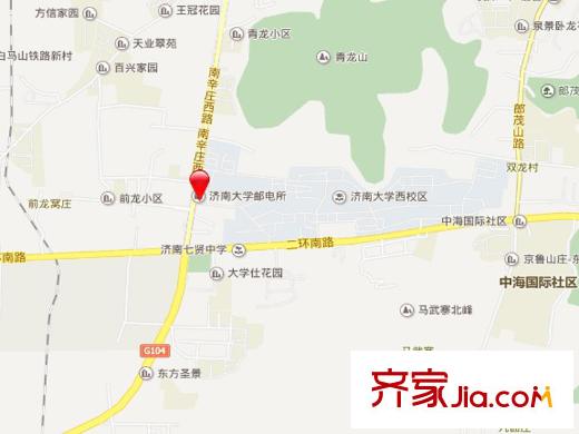 濟南大學(xué)西校區(qū)附近宿舍交通圖 