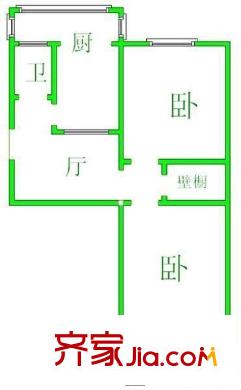 閔子騫路榮軍醫(yī)院宿舍戶型圖閔子騫路榮軍醫(yī)院 0室 戶型圖 2室1廳1衛(wèi)1廚