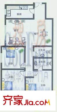 歷山苑戶型圖5單元三室兩廳兩衛(wèi) 3室2廳2衛(wèi)