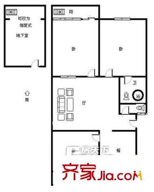 經(jīng)十一路英雄山段宿舍戶型圖經(jīng)十一路 3室2廳1衛(wèi)1廚