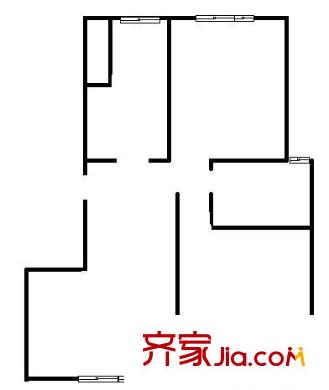 晨曦嘉園戶型圖晨曦家園  2室 戶型圖 2室1廳1衛(wèi)1廚