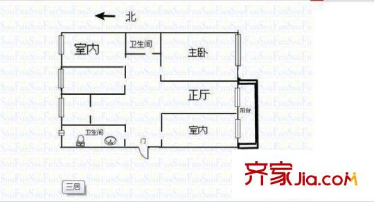 晨曦嘉園戶(hù)型圖晨曦家園 3室 戶(hù)型圖 3室2廳2衛(wèi)1廚