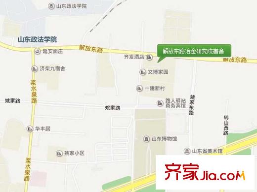 解放東路冶金研究院宿舍交通圖 