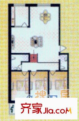 魏華園小區(qū)戶型圖3室2廳2衛(wèi)1廚