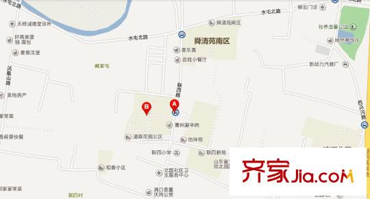 清聯(lián)花園交通圖 