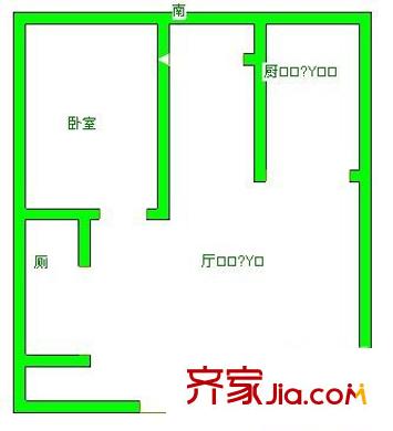 清聯(lián)花園 1室 戶型圖