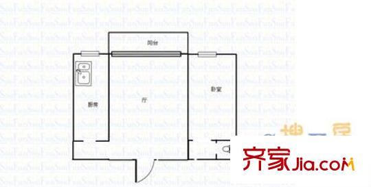 清聯(lián)花園 1室 戶型圖