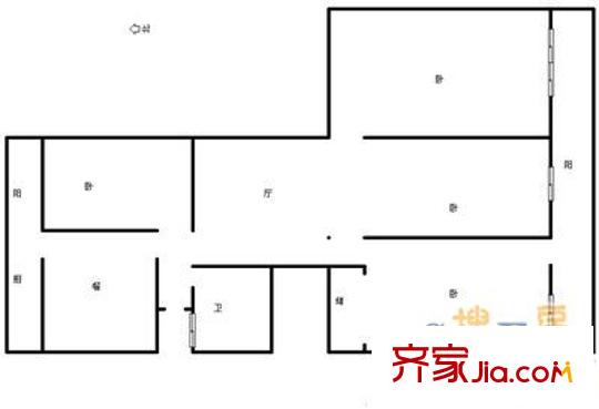 公祥街小區(qū)戶型圖公祥街 4室 戶型圖 4室2廳1衛(wèi)1廚