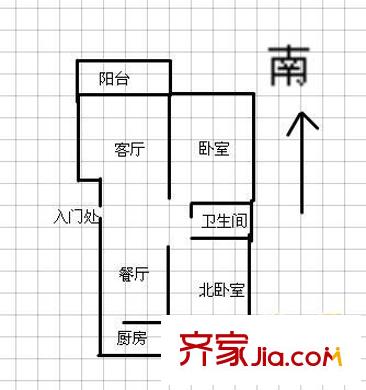 體育嘉苑 2室 戶型圖