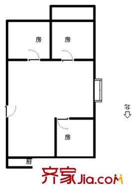 體育嘉苑 2室 戶型圖